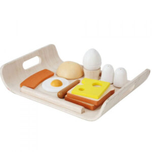 Plantoys Houten Ontbijtset - Naturel