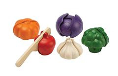 Plantoys Houten Groente Set (6 delig) - Kromkommer