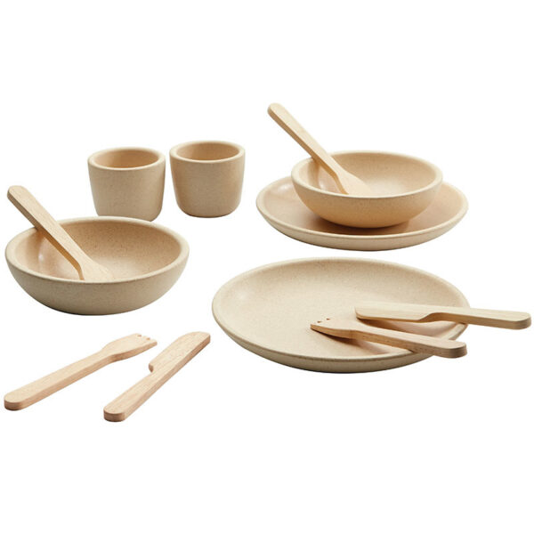 Plantoys Houten Tafelgerei - Naturel