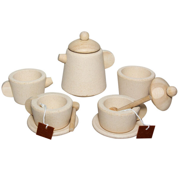 Plantoys Houten Thee Set - Naturel