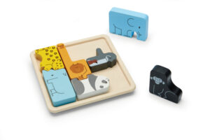 Plantoys Houten Puzzel - Wilde Dieren +2jr