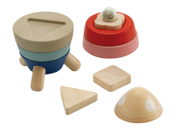 Plantoys Orchard Collectie Houten Stapel Raket + 18m