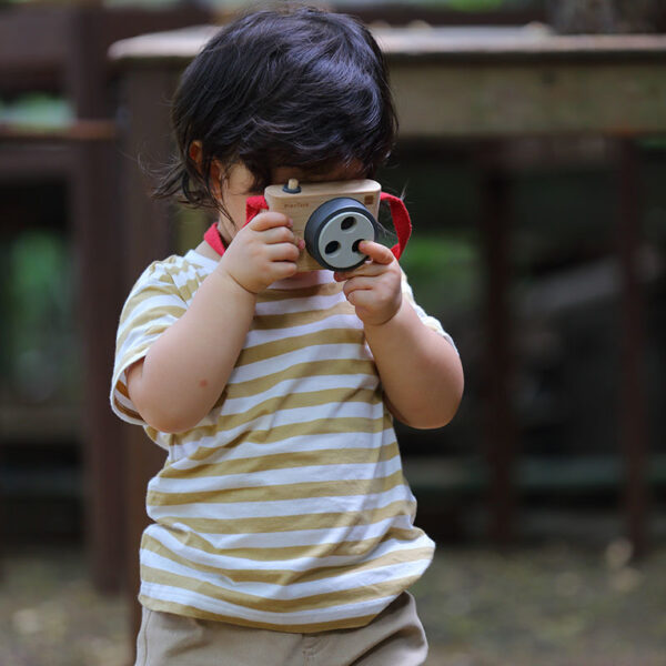Plantoys Houten Camera met Kleurenlens
