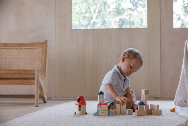 Plantoys Orchard Collectie Houten Creatieve Blokken + 18m