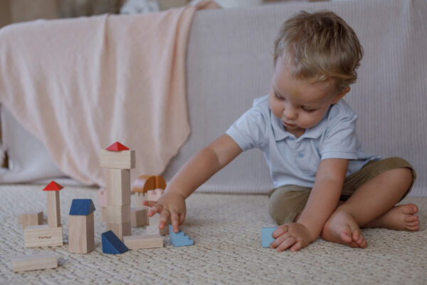 Plantoys Orchard Collectie Houten Creatieve Blokken + 18m