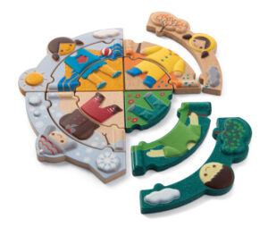 Plantoys Houten Puzzel Seizoenen Puzzel - Weather Dress Up