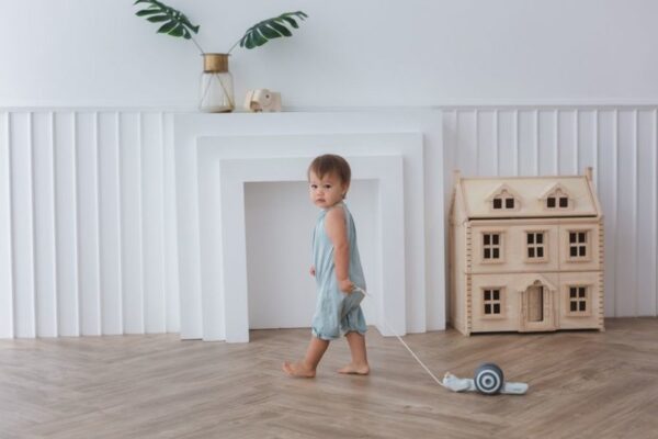 Plantoys Houten Trekspeeltje Slak - Pull-Along Snail (op=op)