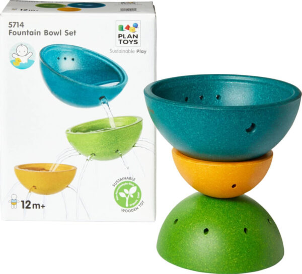 Plantoys Houten Badspeeltje - Watergiet Schaaltjes