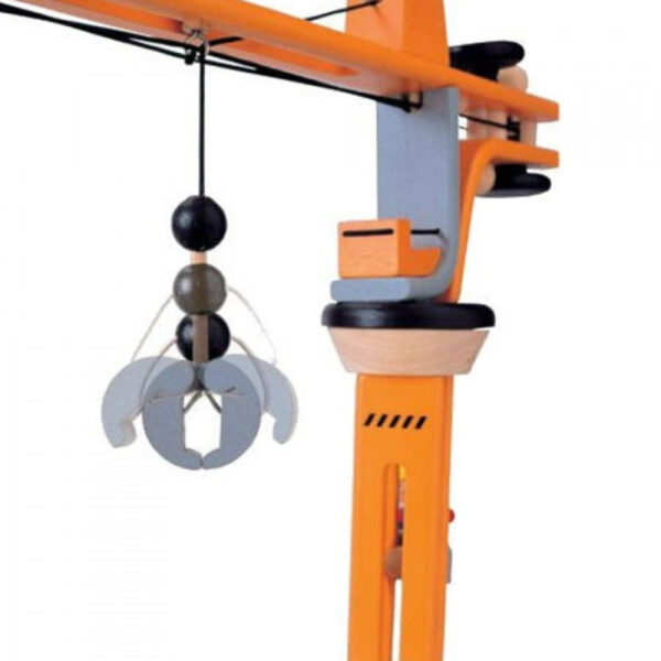 Plantoys Houten Hijskraan - Oranje