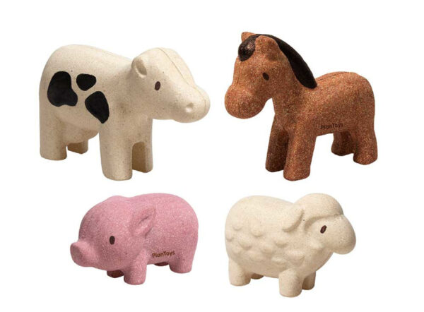 Plantoys Houten Dieren Set - Boerderij Dieren Set