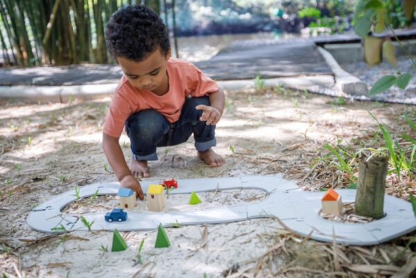 Plantoys Road System Rubberen Wegen Set + 3jr