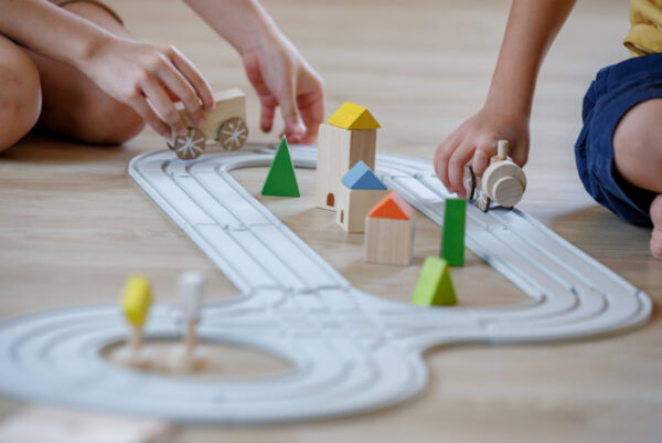 Plantoys Road System Rubberen Wegen Set + 3jr