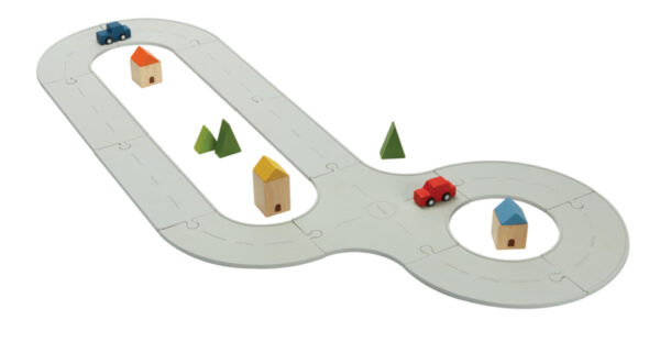 Plantoys Road System Rubberen Wegen Set + 3jr
