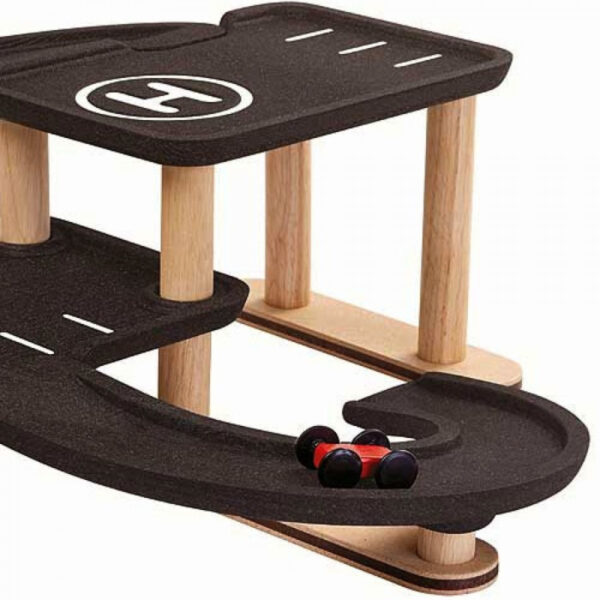 Plantoys Houten Garage Parkeergarage - Zwart