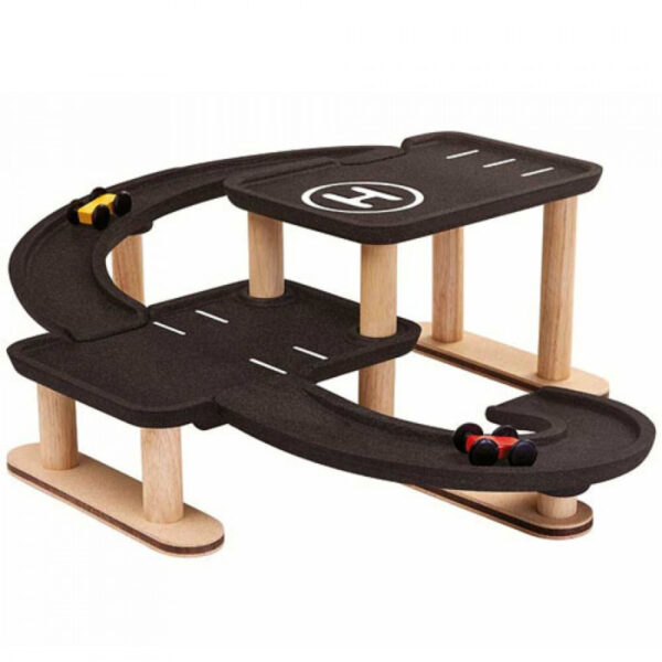 Plantoys Houten Garage Parkeergarage - Zwart