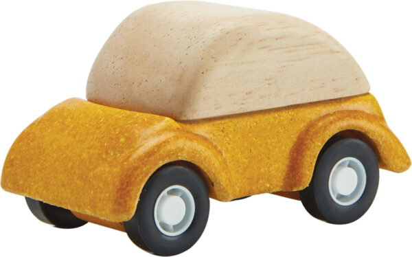 Plantoys Road System Houten Auto Geel + 3jr
