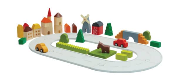 Plantoys Houten Blokken - Boerderij +3j