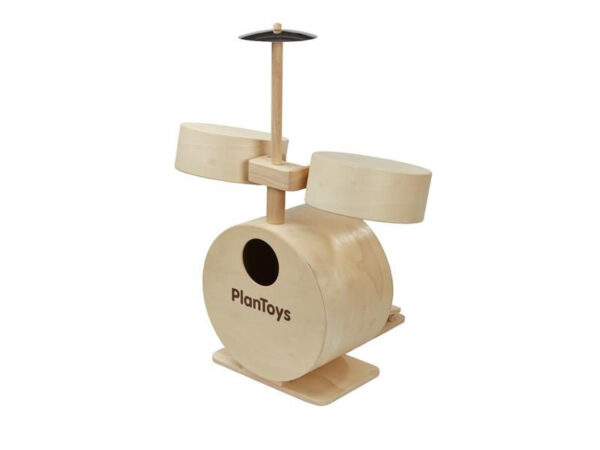 Plantoys Houten Drum Set - Naturel