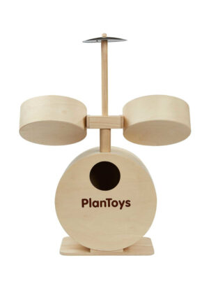 Plantoys Houten Drum Set - Naturel