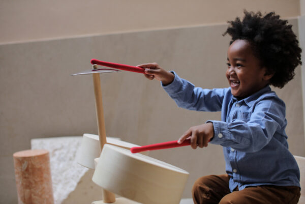 Plantoys Houten Drum Set - Naturel