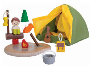 Plantoys Houten Speel Camping Set - Kampeerterrein
