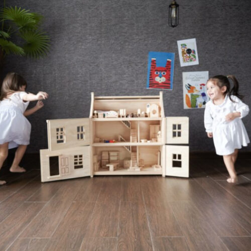Plantoys Houten Poppenhuis - Victoriaans Poppenhuis