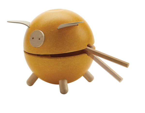 Plantoys Houten Spaarvarken - Geel + 3jr