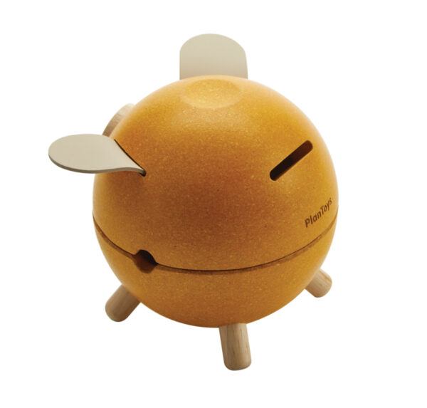 Plantoys Houten Spaarvarken - Geel + 3jr