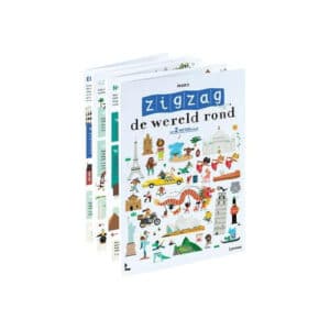Uitgeverij Lannoo ZigZag - De Wereld Rond (2 meter breed!) +3jr