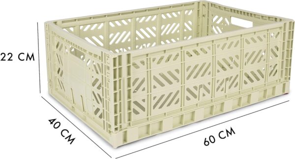 AyKasa Opvouwbare Krat Maxi - Melon Lime Cream 4260704160769 bij Grasonderjevoeten.nl (2)