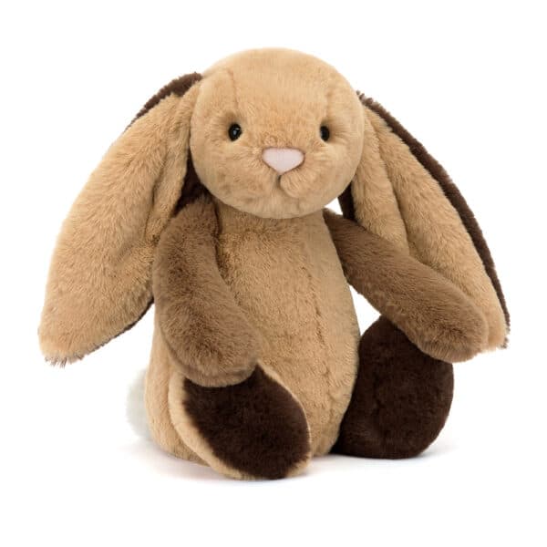 BAS3PWB Jellycat Bashful Knuffel Konijn Patchwork Brown Bunny Original 670983159691 (1)