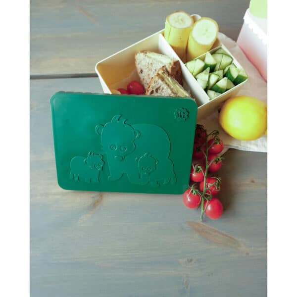 Blafre Lunchtrommel L Beer Donker Groen Beige - Afbeelding 3