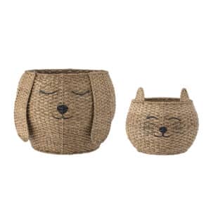 Bloomingville Opbergmanden Milus - Hond en Kat (set van 2) 82053634 - (1)