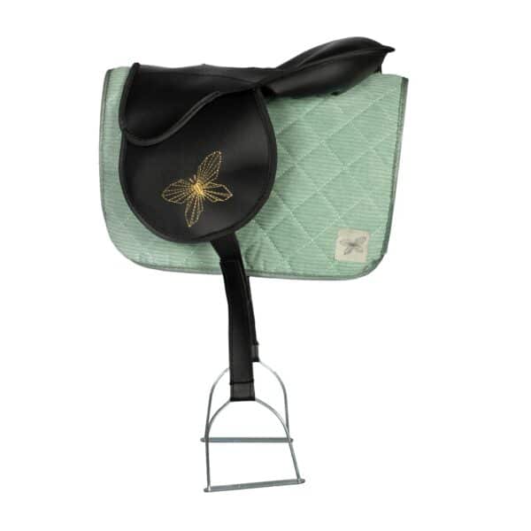 ByAstrup Stokpaard Zadeldekje en Muts Corduroy Groen 5706798843731 - 184373 (4)