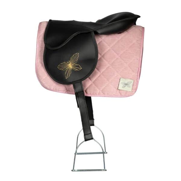 ByAstrup Stokpaard Zadeldekje en Muts Corduroy Roze 5706798843724 - 184372 (4)