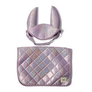 ByAstrup Stokpaard Zadeldekje en Muts Glitter Lila 5706798843717 - 184371 (1)