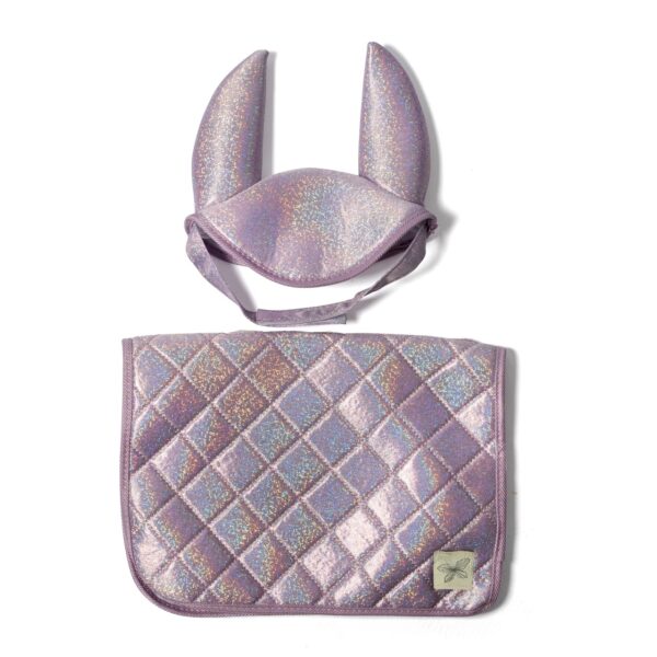 ByAstrup Stokpaard Zadeldekje en Muts Glitter Lila 5706798843717 - 184371 (1)