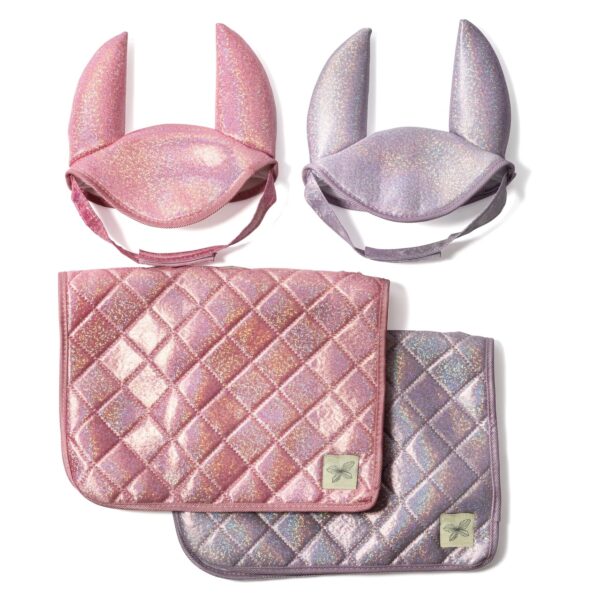 ByAstrup Stokpaard Zadeldekje en Muts Glitter Roze 5706798843700 - 184370 (4)