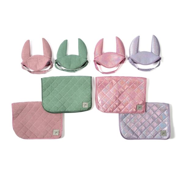 ByAstrup Stokpaard Zadeldekje en Muts Glitter Roze 5706798843700 - 184370 (5)
