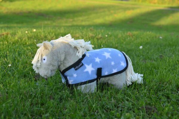 CP361 Crafty Ponies Veulen Fleecedeken Baby Blauw Ster bij Grasonderjevoeten (2)