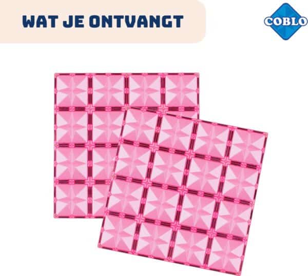 Coblo Magnetische Tegels Basis Platen Pastel 2 stuks 8720938018015 (2)