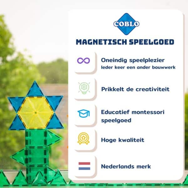 Coblo Magnetische Tegels Classic Hexagon Zeshoek 6 stuks 8719327675472 (6)
