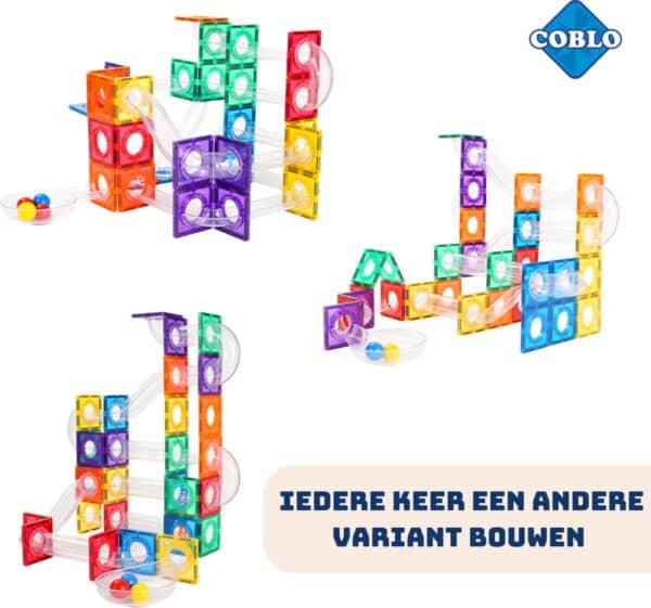 Coblo Magnetische Tegels Knikkerbaan Classic 100 stuks - 8719327594384 (12)