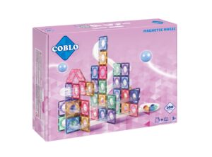 Coblo Magnetische Tegels Knikkerbaan Pastel 100 stuks - 8720938018008