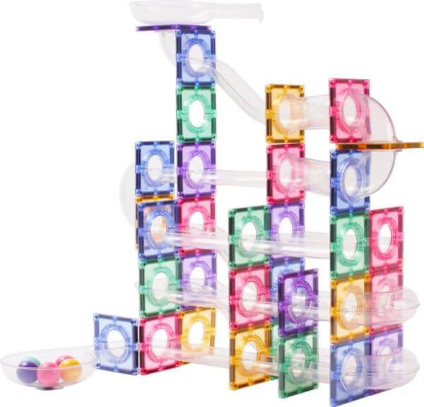 Coblo Magnetische Tegels Knikkerbaan Pastel 100 stuks - 8720938018008 (5)