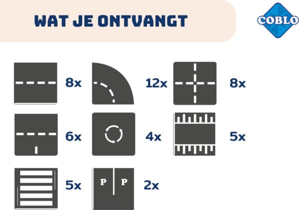 Coblo Wegen voor Magnetische Tegels 50 stuks - Afbeelding 3