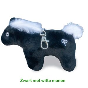 Crafty Ponies Sleutelhanger Zwart met Witte Manen 6152328019067