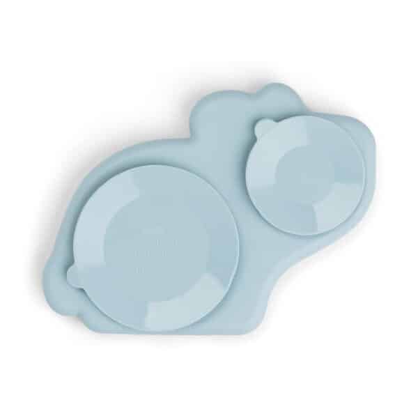 Silicone Stick&Stay plate - Dotti - Blue