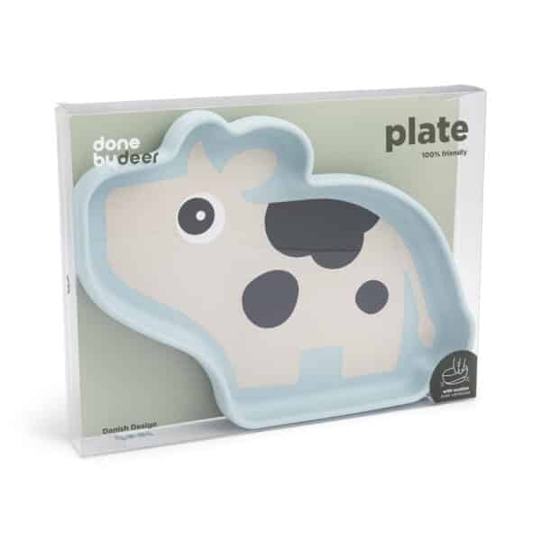 Silicone Stick&Stay plate - Dotti - Blue