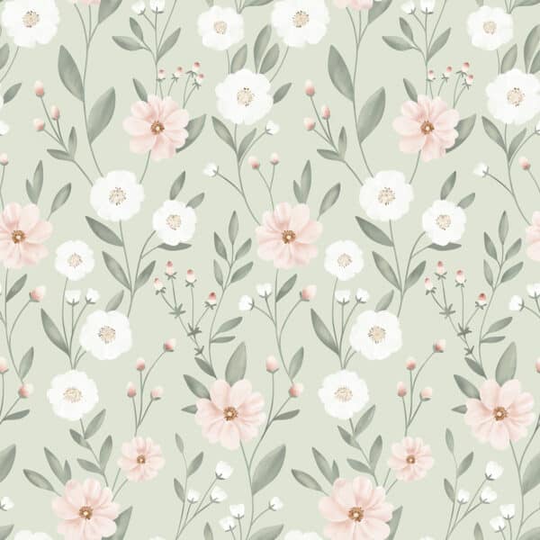 Lilipinso Eden Behangstaal Floral Blossom Green 3700412477786